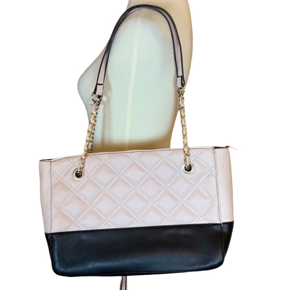 Arden B nude and black shoulder handbag